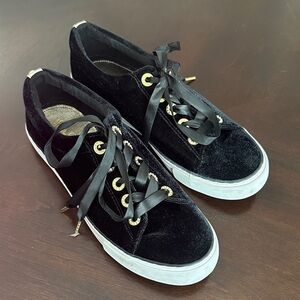 Lilly Pulitzer Lisa Sneaker Black Velvet Athletic Shoes